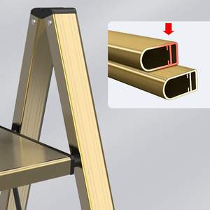 Échelle pliante en acier portable pour intérieur, échelles pliantes pour usage extérieur, stockage, fabrication d'échelles en gros - Product Image 6