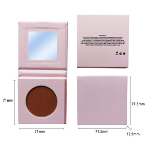 Fard à joues en poudre pour les joues, maquillage sans cruauté, contour du visage, maquillage, palette carrée unique pour un fini mat naturel - Product Image 6