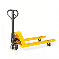 Chariot à palettes manuel de 3 tonnes avec roues en PU, largeur de fourche optionnelle de 550/680 mm pour la logistique d'entrepôt