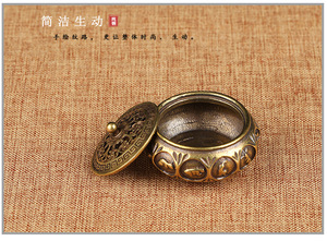 Fábrica al por mayor Mini olla de cobre puro doce patrón del zodiaco quemador de incienso - Product Image 5