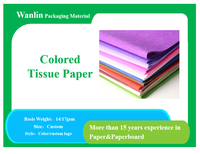 Papier de soie coloré 17g, papier ciré MF pour l'emballage des fleurs