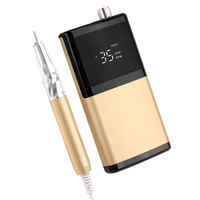 Fournitures de beauté pour ongles, outils pour ongles, perceuse à ongles 35000 tr/min, perceuse à ongles portable de bureau rechargeable sans balais, lime électrique pour salon
