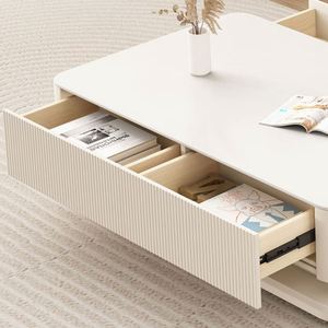 盖多茶几套装客厅现代茶几长方形大理石桌面 - Product Image 4