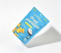 OEM ODM Op maat gemaakte logo stand-up pouch, bedrukte verpakkingstas voor gedroogde ananas, gevriesdroogd fruit, conserven en gekonfijt fruit