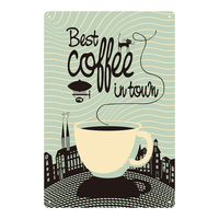 Plaque Métallique Personnalisée Vintage pour Bar et Pub - Affiche Décorative Rétro Café avec Impression UV pour la Décoration de Bars et Clubs