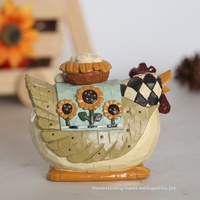 Cadeau Fête des Enfants : Figurines d'animaux de la ferme en résine naturelle, sculptées et peintes à la main, pour la décoration de la maison, du salon, de la chambre, poulet, mouton, décoration de bureau