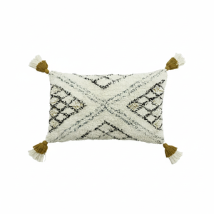 Housse de coussin en coton tufté multicolore pour la maison et le bureau - Product Image 1