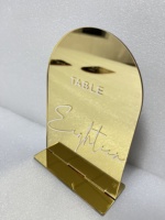 Numéros de table de mariage en acrylique miroir Iangel Gold 1-30, épaisseur 3 mm, avec base plus large pour une meilleure stabilité, utilisation décorative pour les fêtes