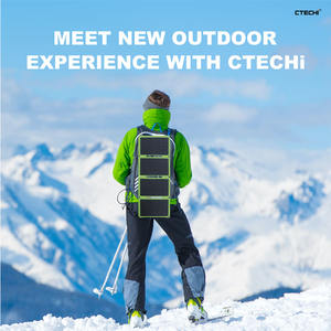 Panneau solaire pliable portable <span class=keywords><strong>CTECHi</strong></span> 30W, léger, avec sac de transport, pour extérieur, 12V USB Type-C ETFE, générateur solaire DC pour le camping - Product Image 4