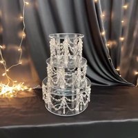 Décoration de mariage, élégant présentoir à gâteau en cristal transparent, bases en acrylique pour gâteaux, support à gâteau