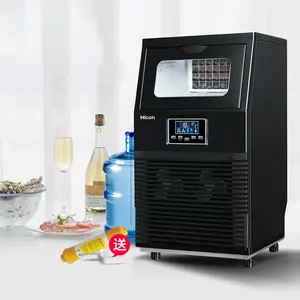 40KGS ticari buz yapım makinesi 200W buz küpü yapma makinesi otomatik temizleme ile büyük kapasiteli Hicon 15mins hızlı buz yapım makinesi