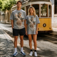 T-shirts d'été pour hommes en coton brodé de haute qualité, col rond, coupe ample, respirants, à manches courtes