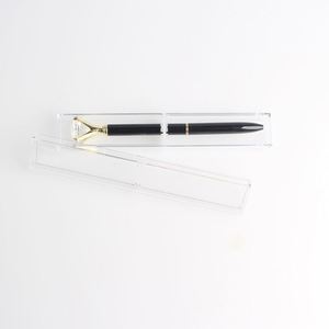 Promotion OEM <b>Multi</b> <b>Color</b> Diamond <b>Pen</b> in Transparent Case With Topper Big Crystal Rhinestone Round Gold Metal Ball Point Writing - Product Image 6