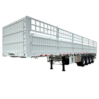 Semi-remorque à 4 essieux avec clôture haute, parois latérales en acier renforcé, pour le transport de matériaux de construction et de marchandises en vrac