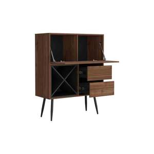 Armoire de bar DB en acajou/noir finition wengue avec deux tiroirs Octupos Design - Product Image 6