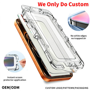 Kit de Instalación de Protector de Pantalla Personalizado OEM, Nuevo Diseño, Caja Mágica Antipolvo para <span class=keywords><strong>iPhone</strong></span> 17 Pro Max, Cristal Templado, <span class=keywords><strong>Precio</strong></span> de Fábrica - Product Image 1