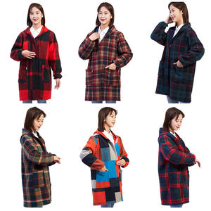 大人用ユニセックス長袖ベルベットパッド入りポリエステルCE認証UVプリント高視認性作業服抗ピリング冬用コート - Product Image 4