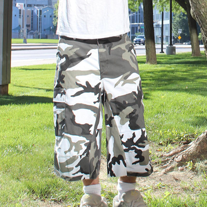 Elasticated Waist Camo <b>Shorts</b> Allover Print Mens <b>3</b>/<b>4</b> Long Camo Longs Cargo <b>Shorts</b> - Product Image 4