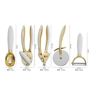 Juego de Utensilios de Cocina Multifuncionales de Aluminio, Prensa de Ajo, Pelador de Frutas, Cortador de Pizza, Cuchara para Helado, Abrelatas - Product Image 3