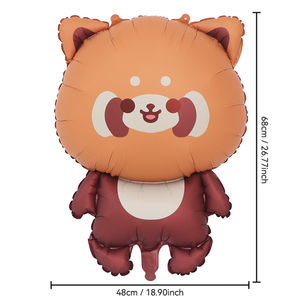 Nouveau style populaire dessin animé ours ballon en aluminium petit panda décorations de fête ballons en aluminium - Product Image 5