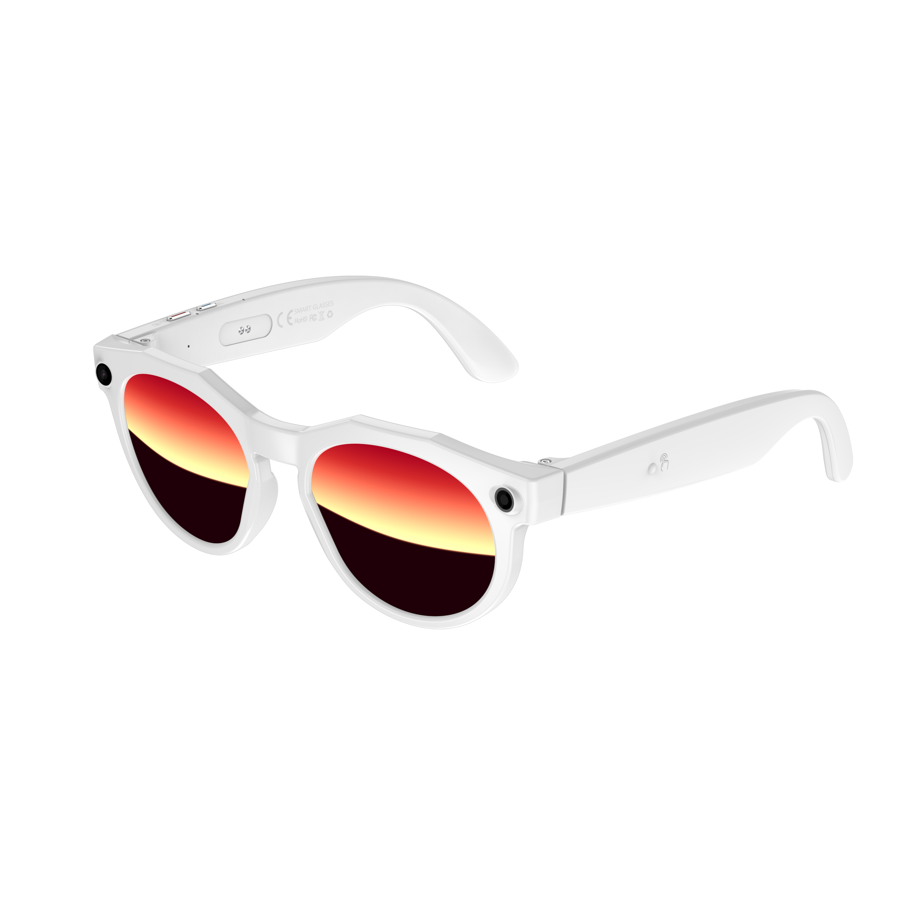 Lente con revestimiento rojo