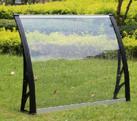Auvent de balcon en polycarbonate facile à installer pour porte et fenêtre, abri de jardin extérieur