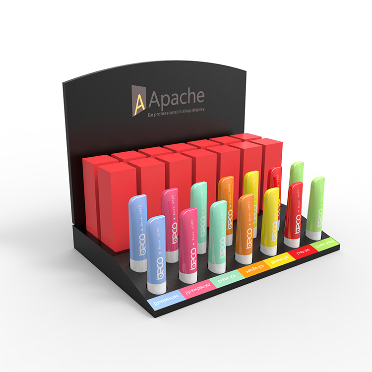 Customized Countertop Wooden Display Stand Display Case Retail Makeup Display Ideas for Skin Care Products — view 2