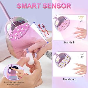 Fleur violette Rechargeable Mini <span class=keywords><strong>Sunuv</strong></span> <span class=keywords><strong>lampe</strong></span> de Table à ongles professionnel sans fil Gel lumière sèche-ongles UV <span class=keywords><strong>lampe</strong></span> à LED - Product Image 3