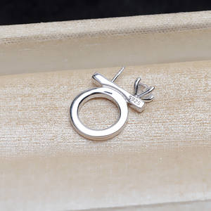 Colgante de Plata S925 con 5 Cuentas de Perla DIY, Forma Plana, Colgante de Múltiples Cuentas con Bandeja Vacía, Semiterminado 5053, Accesorios de Joyería - Product Image 4