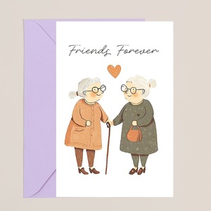 Carte de vœux pour meilleurs amis pour toujours, cadeau de la Saint-Valentin, anniversaire, avec enveloppe - Product Image 3