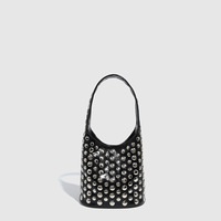 Haut de gamme Rivet sac à main écaille de tortue sac seau Design léger moto boucle magnétique épaule Unique métal sac pour femme
