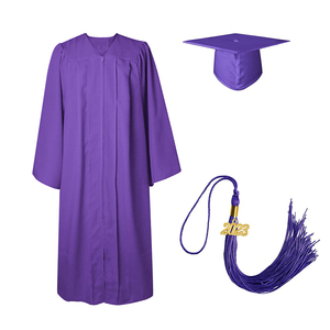 Prix moins cher robe et casquette de graduation violet mat pour 12 couleurs - Product Image 4