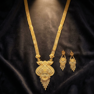 Gold Plated Forming Long Necklaces, Special Occasion, Traditional Jewelry for Women, Copper & Brass Chapado En Oro Oro Laminado - Product Image 3