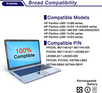 Baterai Laptop PP03XL untuk HP Pavilion x360 13-BB 13-BB0000 14-DV 14M-DW 14-DK 15-EH 15-EH0000 Series seri 11.55V 43.3Wh