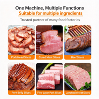 Trancheuse à viande commerciale, adaptée pour trancher le porc, les viandes séchées, les saucisses, le jambon, etc.