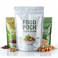 Sachets Doypack Hermétiques Refermables Personnalisés pour Snacks, Emballage Alimentaire en Plastique Imprimé, Sachets Autoportants en Feuille d'Aluminium pour Noix de Cajou
