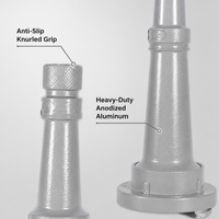 Nosel Selang Pemadam Kebakaran yang Dapat Disesuaikan, Aluminium Alloy 6061, Semprotan Jet Lurus dan Kabut, Nosel Air Pemadam Kebakaran dengan Sambungan Guillemin Storz