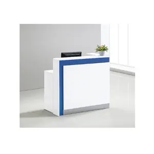 Minimalische Büromöbel Rezeptionstisch mit individueller Größe für Logo kleiner Rezeptionstisch mit Schublade