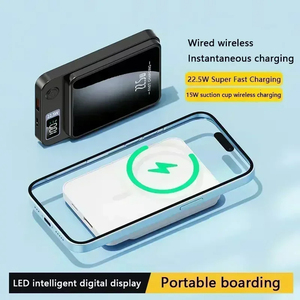 แบตสำรองแม่เหล็กไร้สาย 5000mAh ชาร์จเร็ว 22.5W สำหรับ <span class=keywords><strong>iPhone</strong></span> 14 13 <span class=keywords><strong>12</strong></span> สำหรับ Samsung Huawei Xiaomi แบตสำรองขนาดเล็ก - Product Image 6