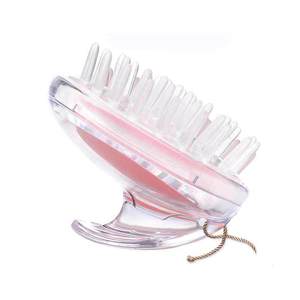 Cepillo de masaje para el cuero cabelludo, peine de masaje de plástico rosa cristalino para el cuidado de la salud - Product Image 5