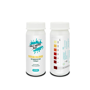 Bandelettes de test de chlorure de sodium (NaCl) sur substrat plastique, kit de détection précise de la salinité de l'eau en 20 secondes, 10 bandelettes pour usage domestique - Product Image 1