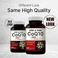 Kapsul CoQ10 OEM Anti Kelelahan Kesuburan Kesehatan Koenzim Q10 Kesehatan Jantung Omega 3 Vitamin E Kesehatan Jantung Kapsul Antioksidan