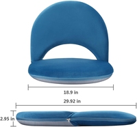 Fauteuil de sol pliant réglable avec Support arrière, rembourré et inclinable, style japonais, idéal pour la méditation, les jeux vidéo