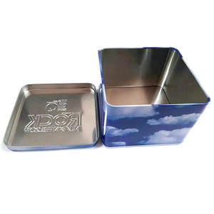 10.2x10.2x7.5 ס "מ להתאמה אישית מזון כיתה tinplate מרובע-אחסון מתכת ריקה עבור מזכרות מבצעים מבצעים - Product Image 5