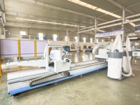 Machine de découpe CNC pour profilés aluminium, scie à onglets double tête pour extrusions de portes et fenêtres coulissantes