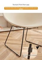 Fauteuil œuf moderne en forme de bol avec structure en métal noir pour salon, café, salle à manger, décoration rétro