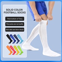 En stock LINGTU Vente en gros Chaussettes de sport athlétiques pour hommes Chaussettes de football fines longues jusqu'au genou pour enfants et jeunes Chaussettes de compression pour le sport et le football