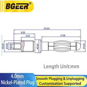 Conector Banana de Alta Corriente de 4 mm |   Resorte de Linterna de Cobre Puro con Rosca M5 |   Sonda de Prueba de Resorte de Corona Metálica para Instrumentación de PCB - Product Image 3