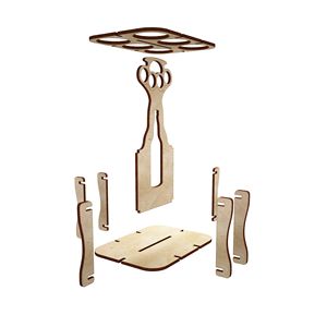 Hộp Rượu Bằng Gỗ Tùy Chỉnh Giá Bia Hộp Đựng Bia Hộp Đựng Dụng Cụ Cắt Vectơ Cắt Laser CNC Svg Hộp Đựng Rượu Quà Tặng DXF CDR Hộp Đựng Trưng Bày - Product Image 6