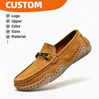 Mocassins classiques pour hommes, cousus main, en cuir de vachette pleine fleur, confort optimal à chaque port, faciles à enfiler – Nouveauté très prisée